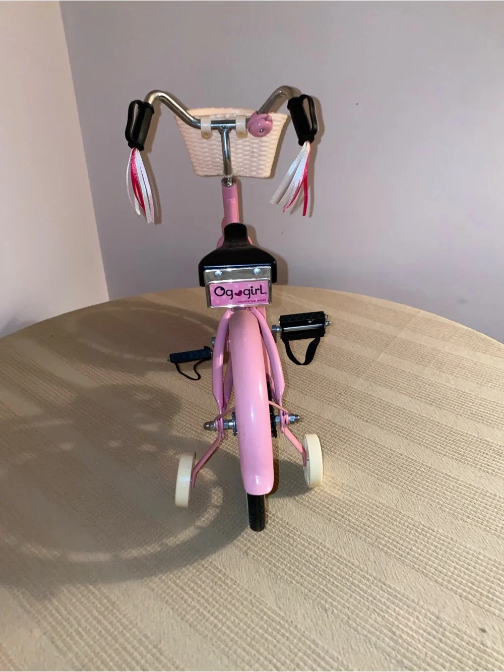 Our Generation Pink Doll Bicycle with Basket & Tassels fits American Girl 18